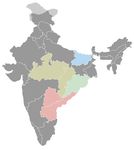 Inde • |-0150/0050| • dynastie Mahameghavahana: carte